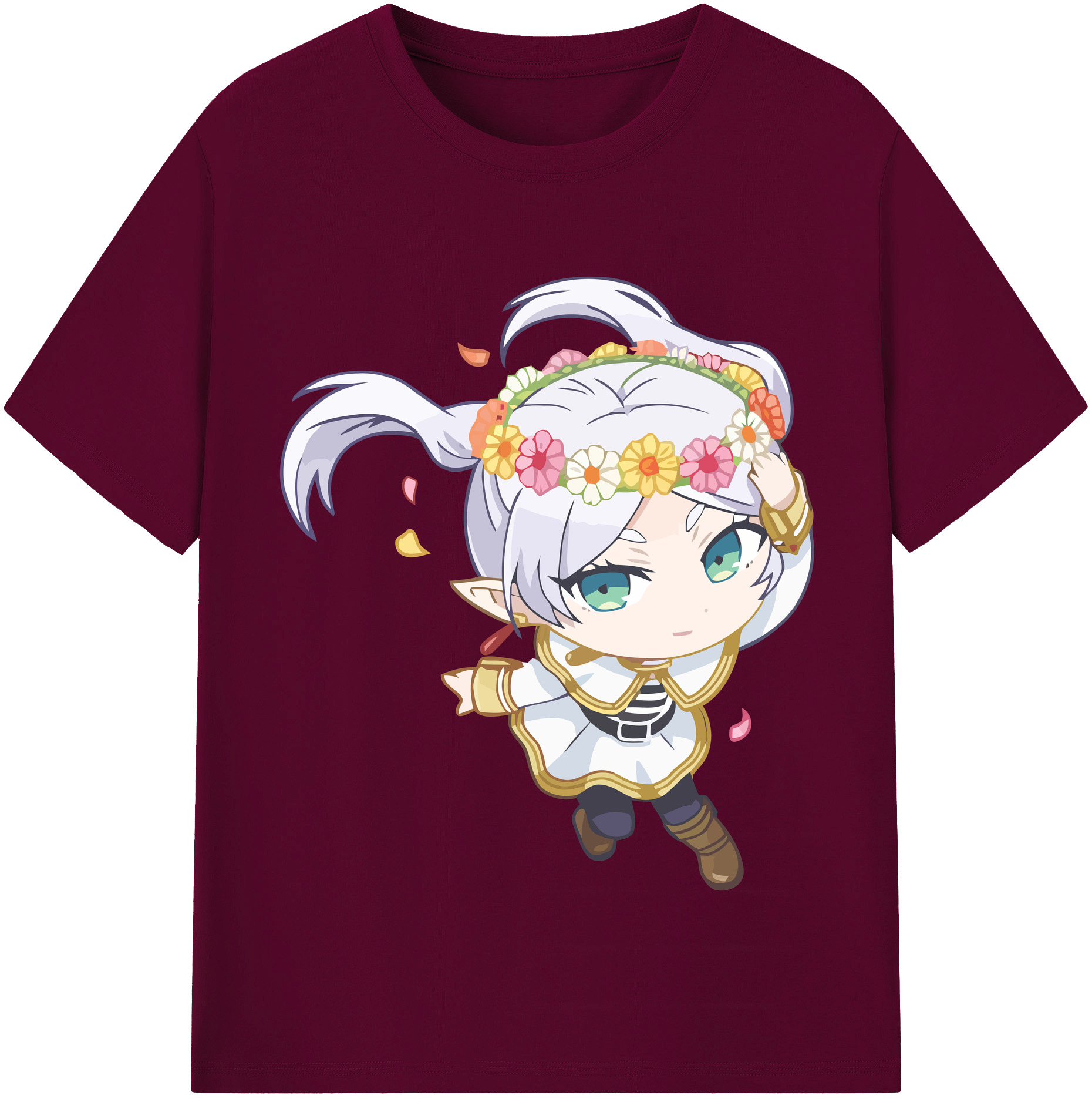（画像用） 葬送のフリーレン Frieren レディースカジュアルプリントTシャツ（綿100％）